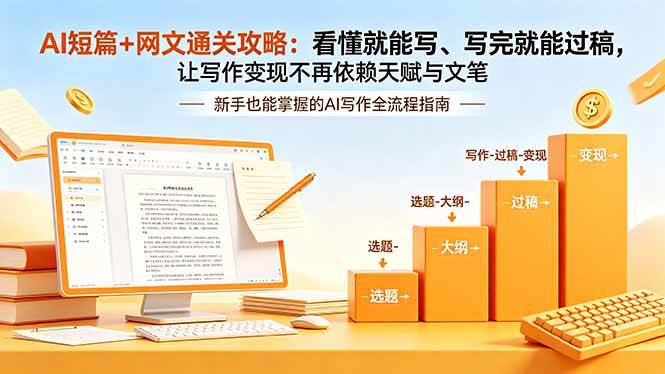 （19655期）AI短篇+网文通关攻略-更新：看懂就能写、写完就能过稿，让写作变现不再依赖天赋与文笔-179创客网