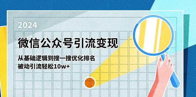 微信公众号-引流变现课-从基础逻辑到搜一搜优化排名，被动引流轻松10w+-179创客网