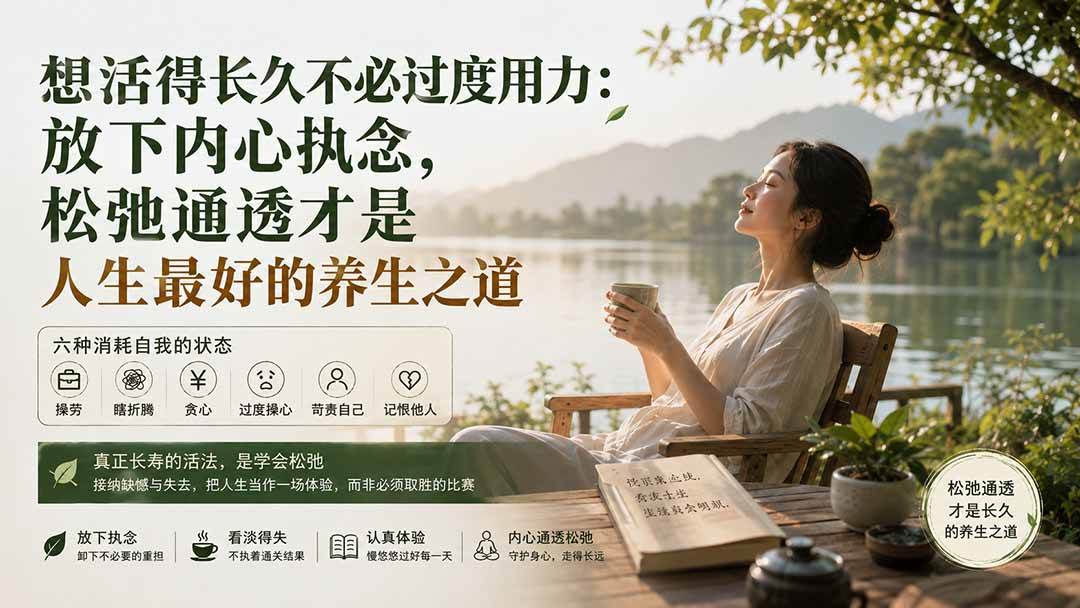 （20007期）付费文章：想活得长久不必过度用力：放下内心执念，松弛通透才是人生最好的养生之道-179创客网