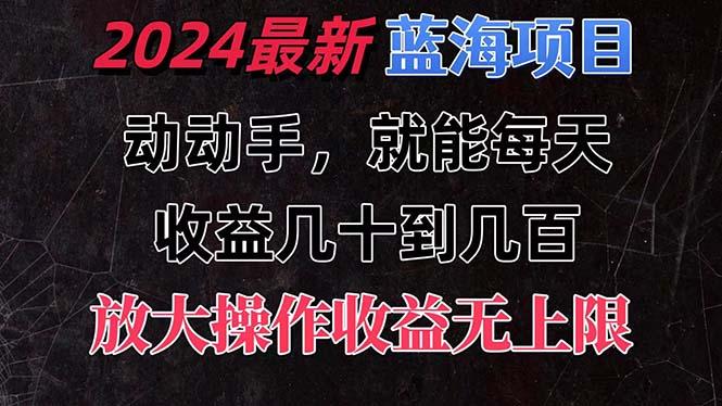 有手就行的2024全新蓝海项目，每天1小时收益几十到几百，可放大操作收…-179创客网