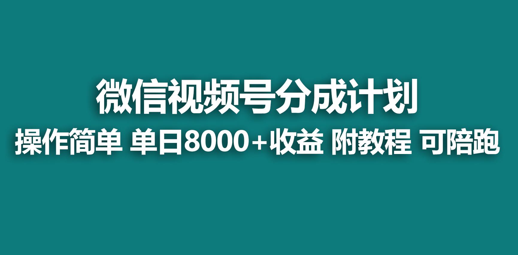【蓝海项目】视频号分成计划，快速开通收益，单天爆单8000+，送玩法教程-179创客网