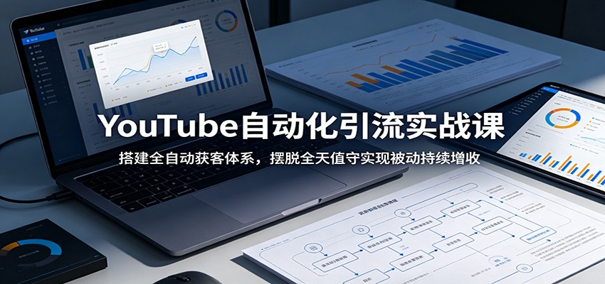 YouTube自动化引流实战课：搭建全自动获客体系，摆脱全天值守实现被动持续增收-179创客网