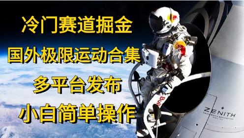 冷门赛道掘金，国外极限运动视频合集，多平台发布，小白简单操作-179创客网