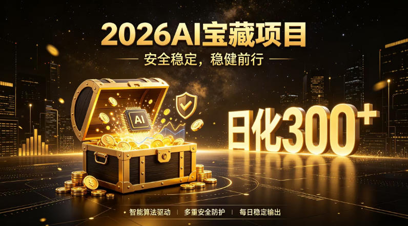 2026AI安全掘金项目，日化稳定300+，无需人为干预操作，当天见收益，操作简单【揭秘】-179创客网
