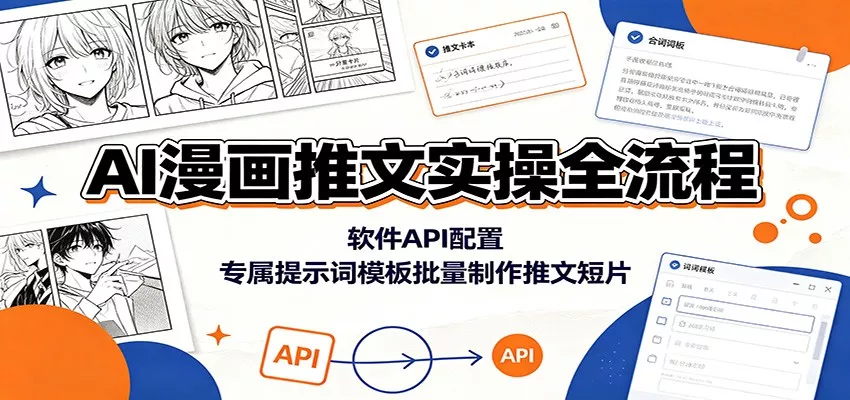 AI漫画推文实操全流程：软件API配置，专属提示词模板批量制作推文短片-179创客网