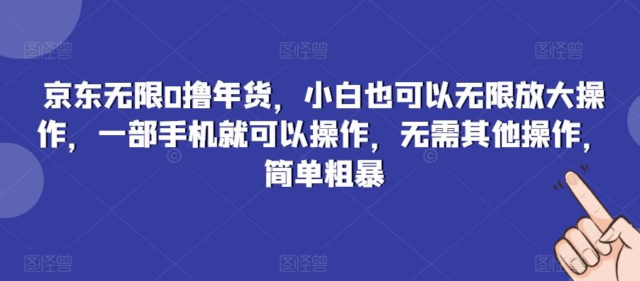京东无限0撸年货，小白也可以无限放大操作，一部手机就可以操作，无需其他操作，简单粗暴-179创客网