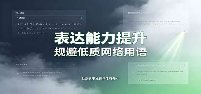 表达能力提升：语言塑造思想逻辑，规避低质网络用语，强化心智感知-179创客网