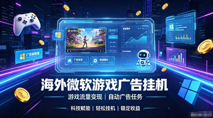 海外游戏广告自动挂G，轻资产海外副业风口，单设备稳定产出500+【揭秘】-179创客网