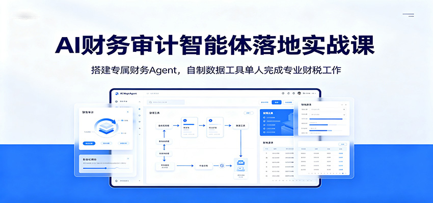 AI财务审计智能体落地实战课：搭建专属财务Agent，自制数据工具单人完成专业财税工作-179创客网