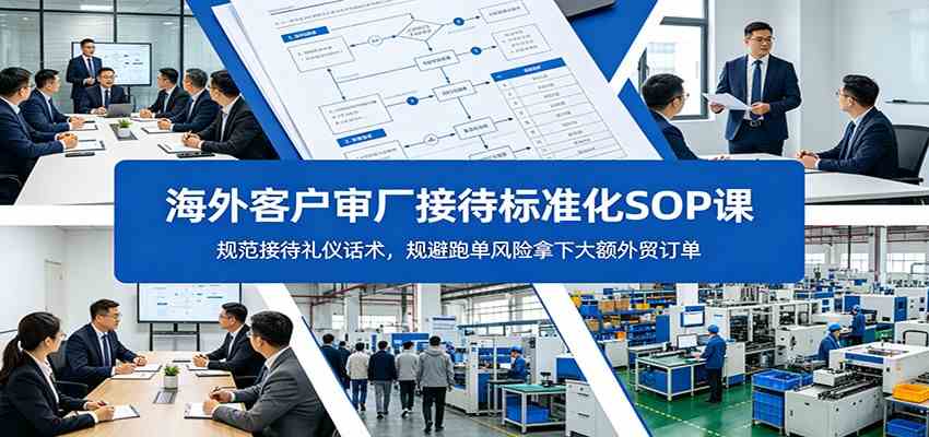 海外客户审厂接待标准化SOP课：规范接待礼仪话术，规避跑单风险拿下大额外贸订单-179创客网
