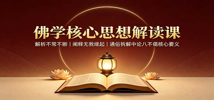 佛学核心思想解读课：解析不常不断，阐释无我缘起，通俗拆解中论八不偈核心要义-179创客网