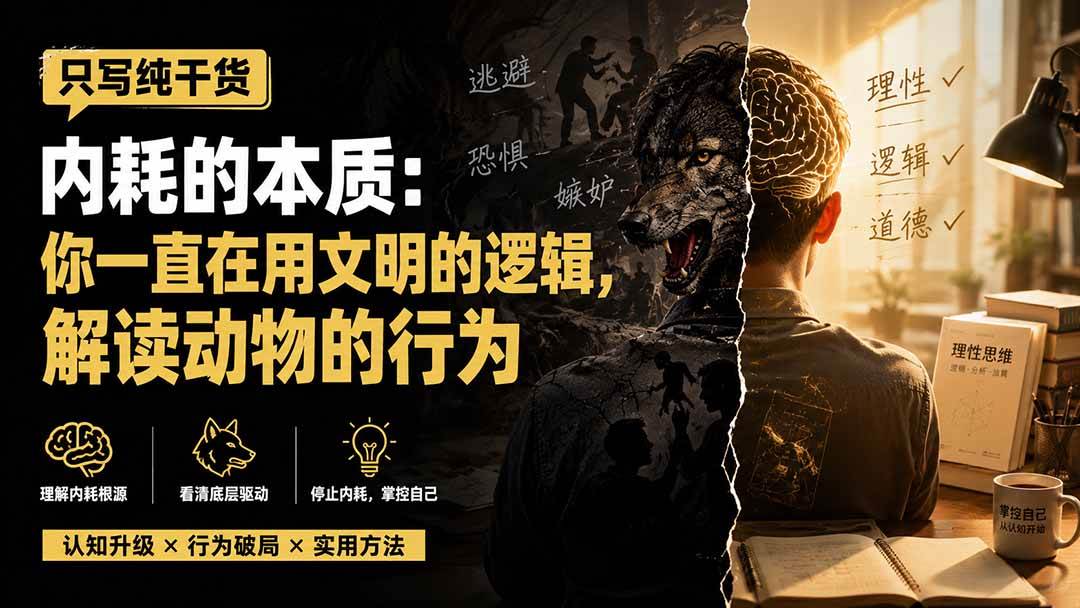 （19849期）付费文章：只写纯干货-内耗的本质：你一直在用文明的逻辑，解读动物的行为-179创客网
