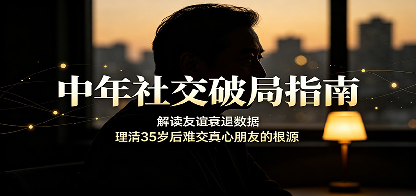 中年社交破局指南：解读友谊衰退数据，理清35岁后难交真心朋友的根源-179创客网