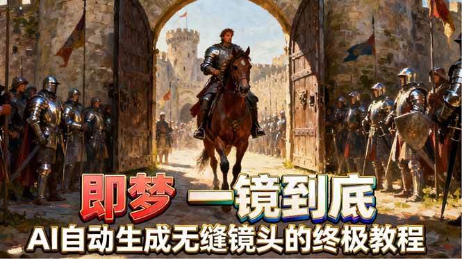 （18241期）即梦AI一镜到底终极教程，智能补帧+运镜技巧，AI自动生成无缝丝滑长镜头高效出片-179创客网