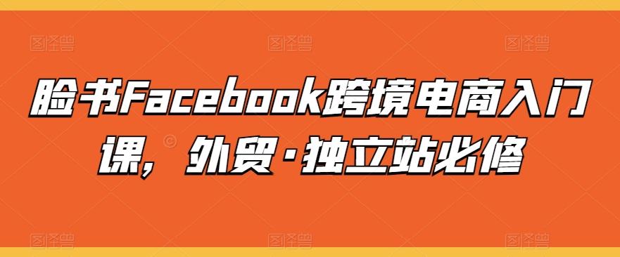 脸书Facebook跨境电商入门课，外贸·独立站必修-179创客网