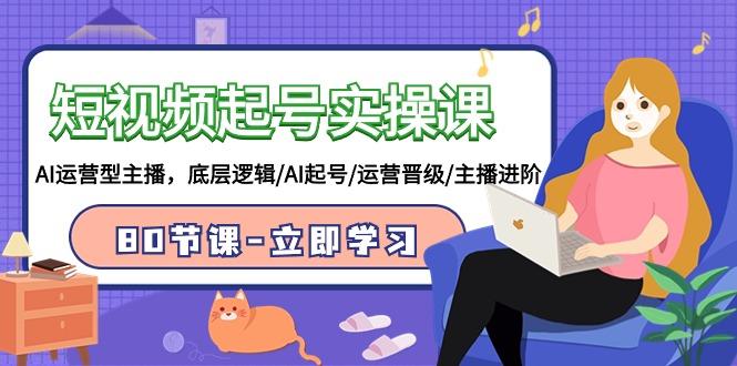 (9470期)短视频起号实操课，AI运营型主播，底层逻辑/AI起号/运营晋级/主播进阶/80节-179创客网