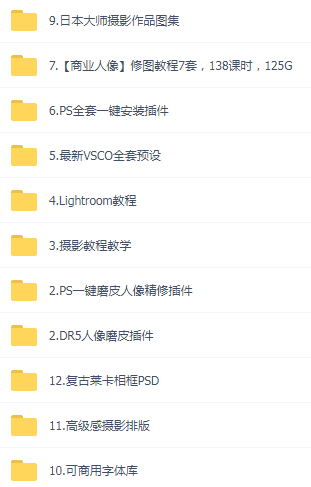 某宝买的杂乱PS LR教程预设摄影-网创资源