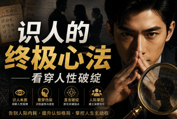 付费文章：识人的终极心法——看穿人性破绽-179创客网