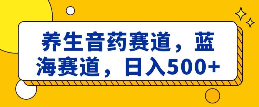 养生音药赛道，蓝海赛道，日入500+【揭秘】-179创客网