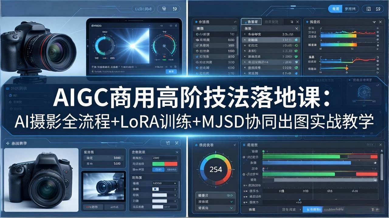 （18254期）AIGC商用高阶技法落地课：AI摄影全流程+LoRA训练+MJSD协同出图实战教学-179创客网