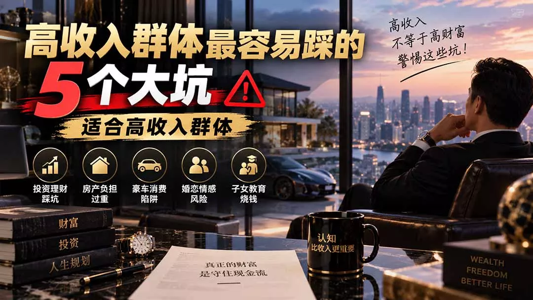 付费文章：高收入群体最容易踩的5个大坑，适合高收入群体-179创客网