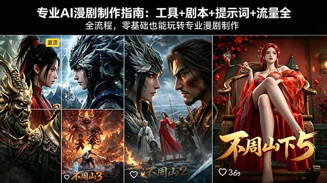 专业AI漫剧制作指南：工具+剧本+提示词+流量全流程，零基础也能玩转专业漫剧制作-179创客网