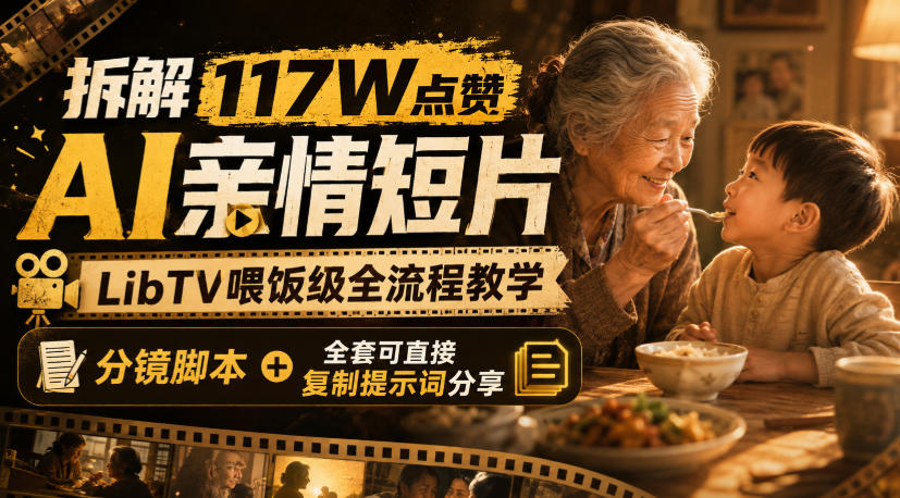 拆解117W点赞AI亲情短片，LibTV喂饭级全流程教学，分镜脚本+全套可直接复制提示词分享-179创客网