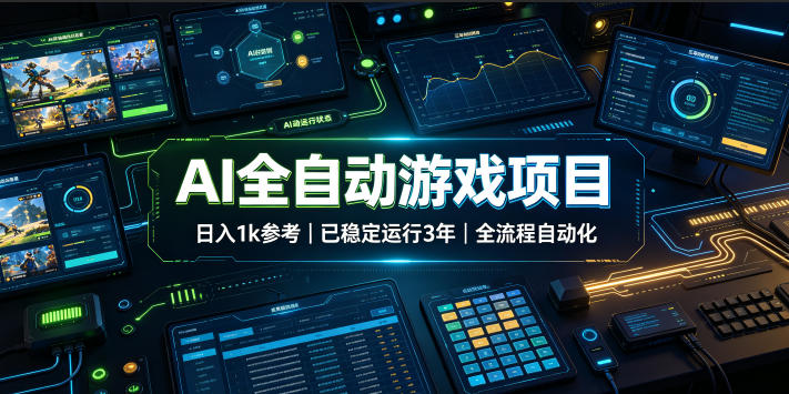 AI全自动游戏项目，日入1k，已稳定运行3年躺賺，全流程自动化！【揭秘】-179创客网