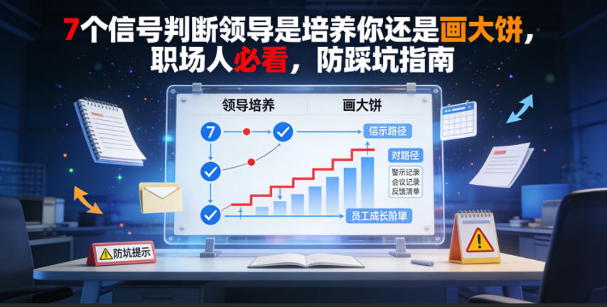 付费文章：7个信号判断领导是培养你还是画大饼，职场人必看，防踩坑指南-179创客网