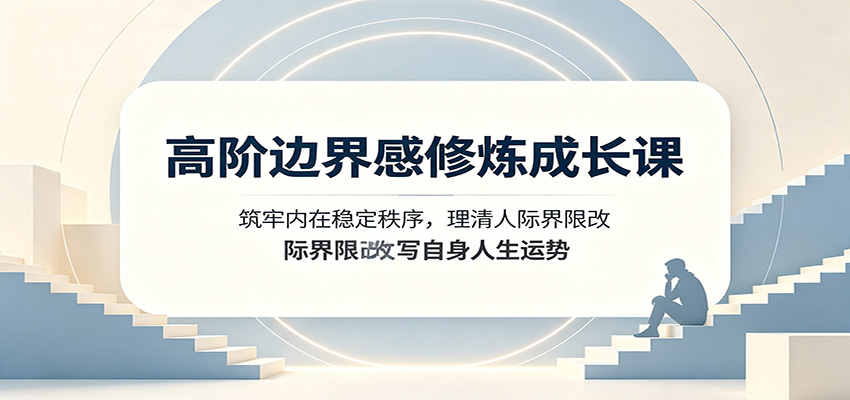 高阶边界感修炼成长课：筑牢内在稳定秩序，理清人际界限改写自身人生运势-179创客网