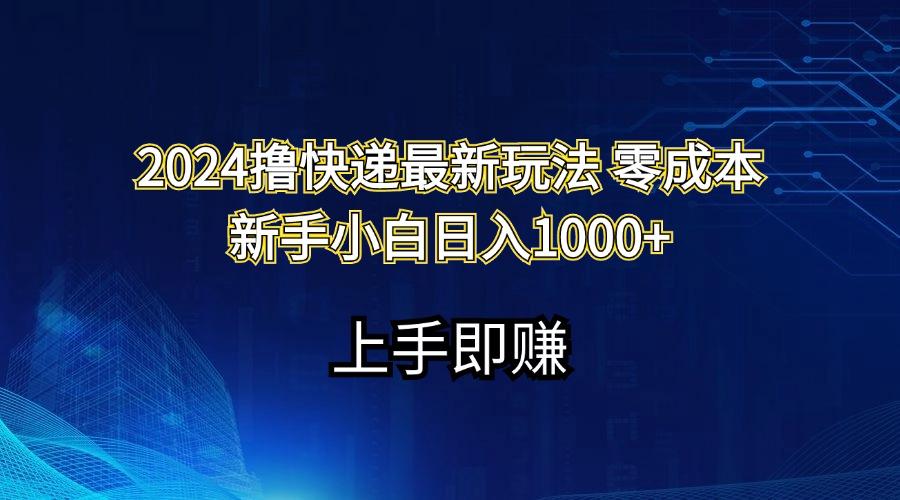 2024撸快递最新玩法零成本新手小白日入1000+-179创客网