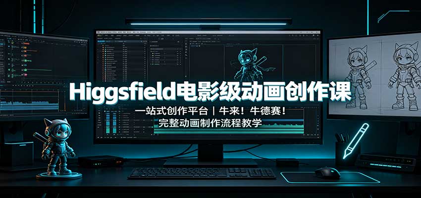 Higgsfield电影级动画创作课：一站式创作平台，牛来！牛德赛！完整动画制作流程教学-179创客网