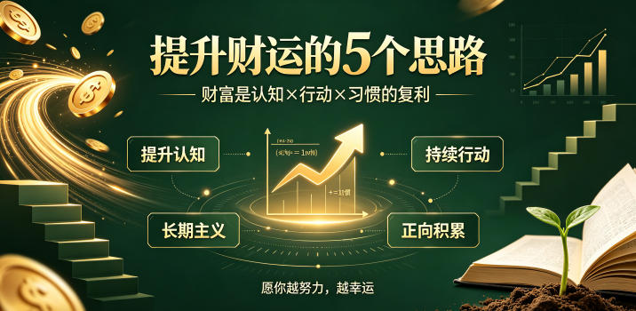 付费文章：提升财运的5个思路——财富是认知x行动x习惯的复利，愿你越努力，越幸运-179创客网