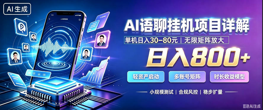 AI聊天挂G项目，日入800+，适用个人副业，支持工作室矩阵操作，放大收益【揭秘】-179创客网
