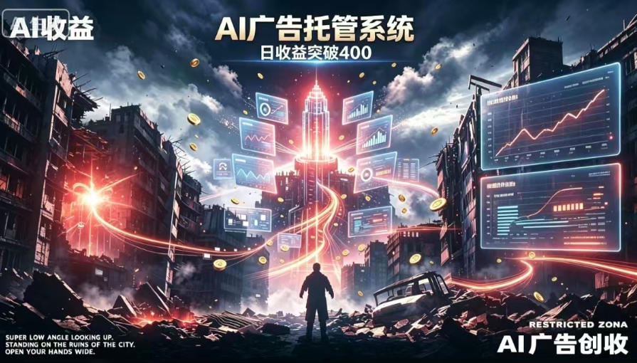 AI智能广告，全自动化运行，单日可达400+，小白新手0基础上手【揭秘】-179创客网