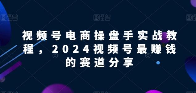 视频号电商实战教程，2024视频号最赚钱的赛道分享-179创客网