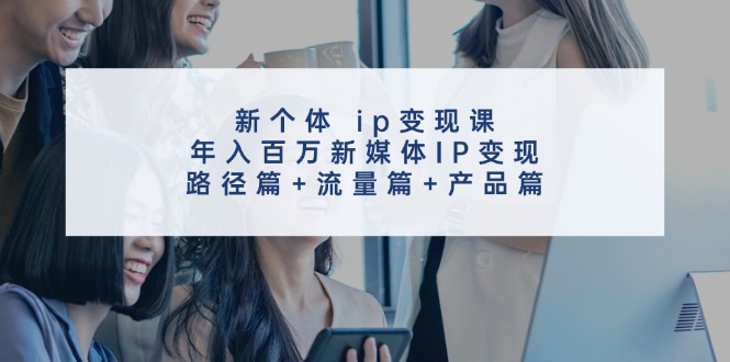 新个体ip变现课，年入百万新媒体IP变现，路径篇+流量篇+产品篇-179创客网