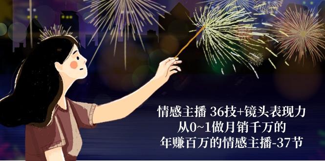 情感主播 36技+镜头表现力：从0~1做月销千万的，年赚百万的情感主播-37节-网创资源