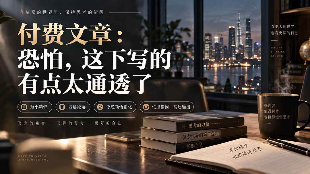 （20317期）灏泽付费文章：恐怕，这下写的有点太通透了-179创客网