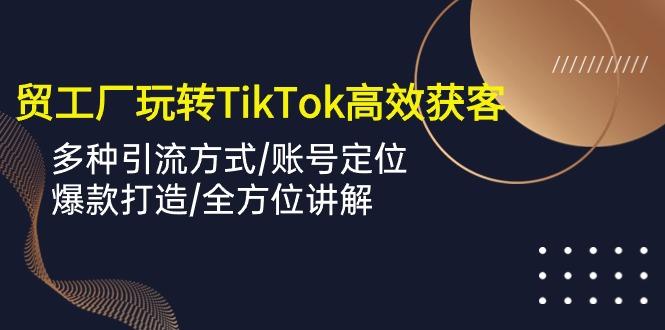 外贸工厂玩转TikTok高效获客，多种引流方式/账号定位/爆款打造/全方位讲解-179创客网