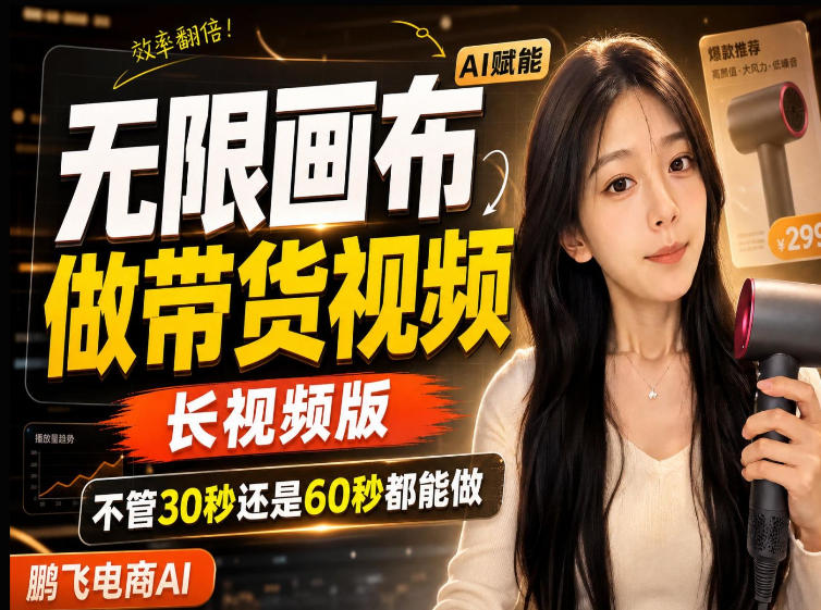 【保姆级教程】无限画布搭建长带货视频，拼接不翻车全程一致，小白跟着步骤也能上手-179创客网