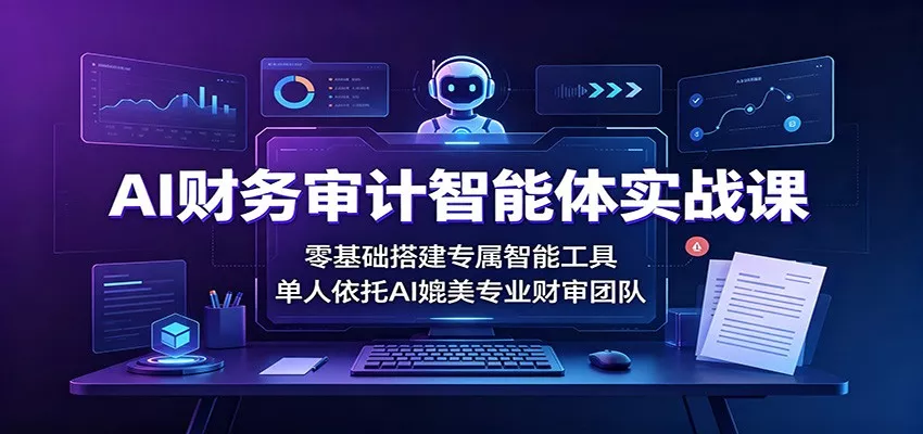 AI财务审计智能体实战课：零基础搭建专属智能工具，单人依托AI媲美专业财审团队-179创客网