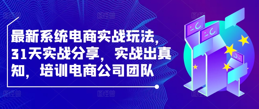 最新系统电商实战玩法，31天实战分享，实战出真知，培训电商公司团队-179创客网