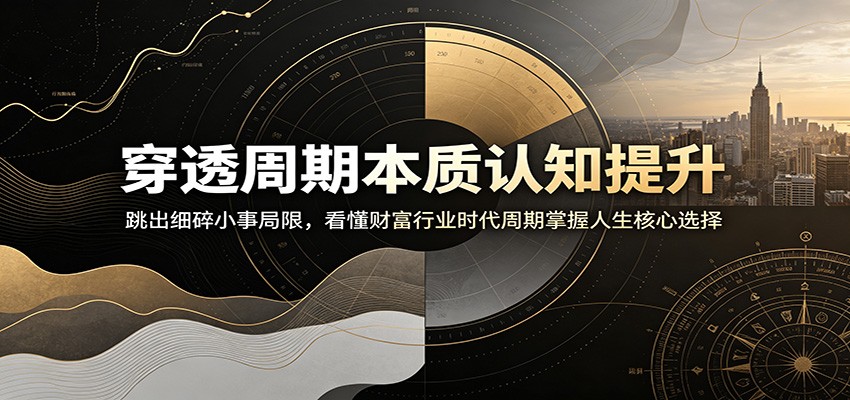 穿透周期本质认知提升：跳出细碎小事局限，看懂财富行业时代周期掌握人生核心选择-179创客网