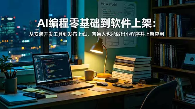 AI编程零基础到软件上架：从安装开发工具到发布上线，普通人也能做出小程序并上架应用商店-179创客网