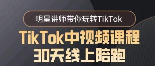 TikTok中视频课程30天线上陪跑，明星讲师带你玩转TikTok-179创客网