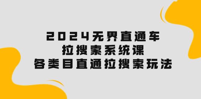 2024无界直通车·拉搜索系统课：各类目直通车 拉搜索玩法！-179创客网