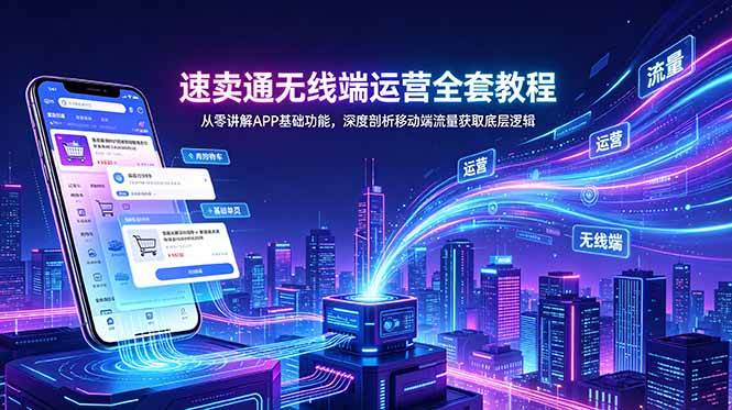 （18904期）速卖通无线端运营全套教程，从零讲解APP基础功能，深度剖析移动端流量获取底层逻辑-179创客网