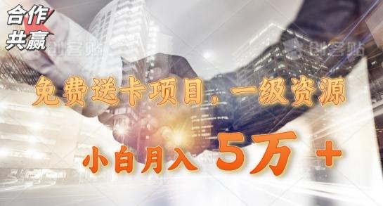 免费送卡项目，一级资源，小白月入5万+-179创客网