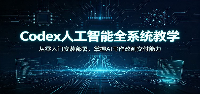 Codex人工智能全系统教学：从零入门安装部署，掌握AI写作改测交付能力-179创客网